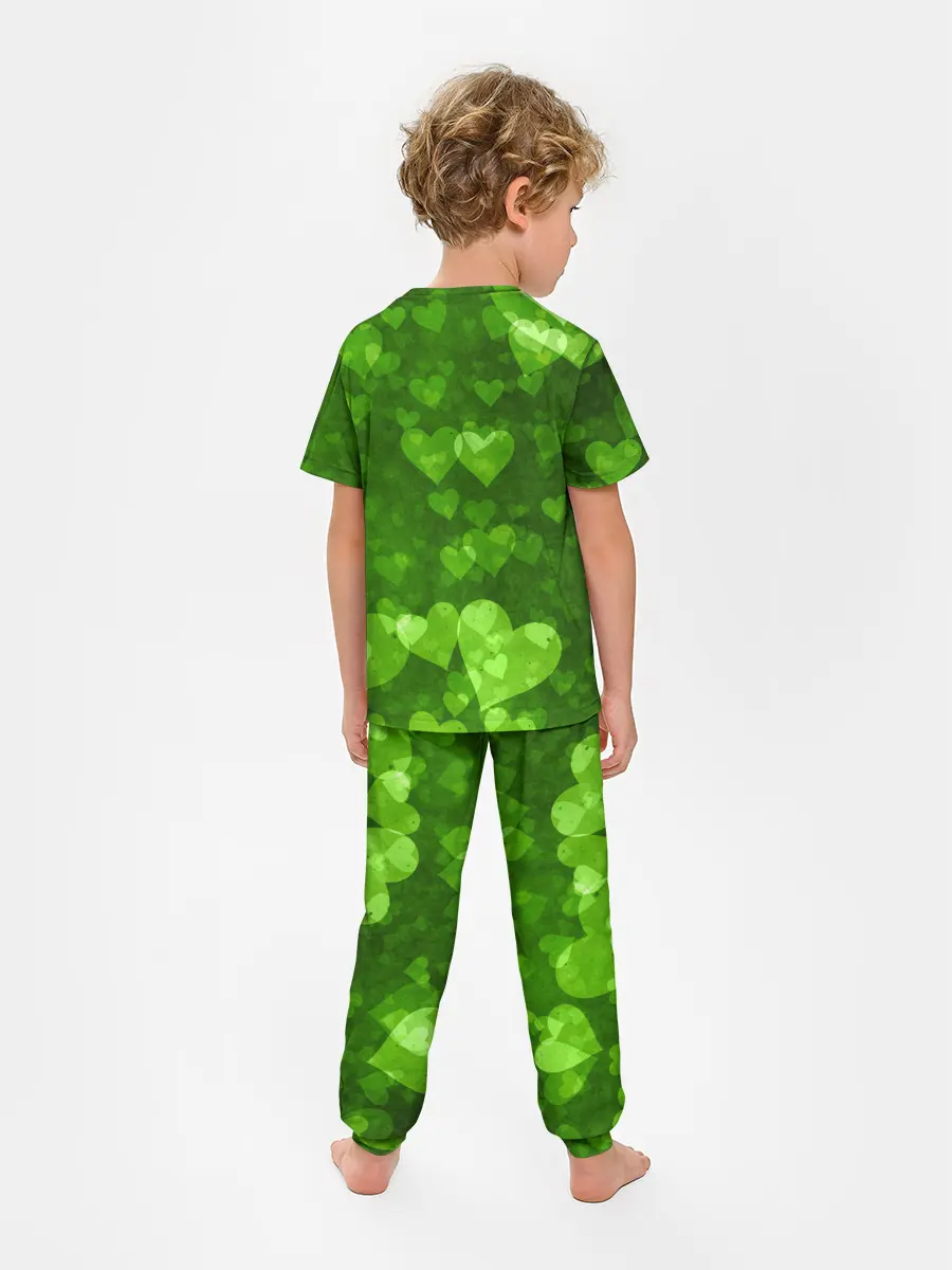 Детская пижама с брюками / Geometry Dash | Green Love