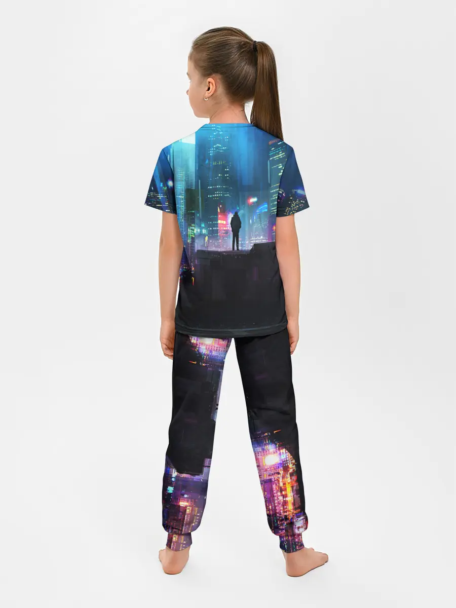 Детская пижама с брюками / CITY NEON