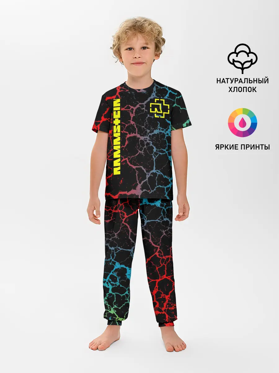 Детская пижама с брюками / Rammstein трещины