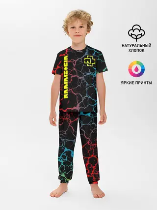 Детская пижама с брюками / Rammstein трещины