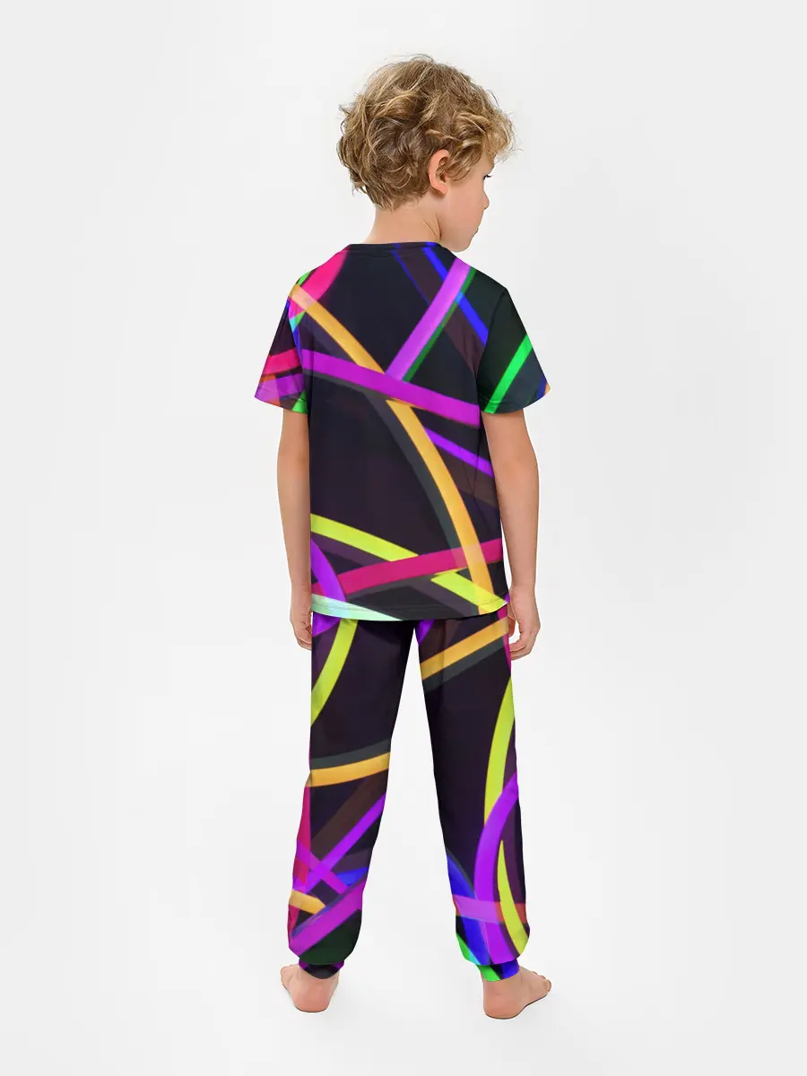 Детская пижама с брюками / Светящиеся полосы
