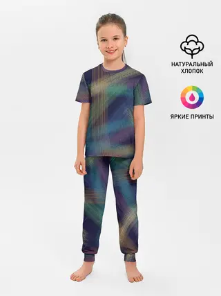 Детская пижама с брюками / разноцветная