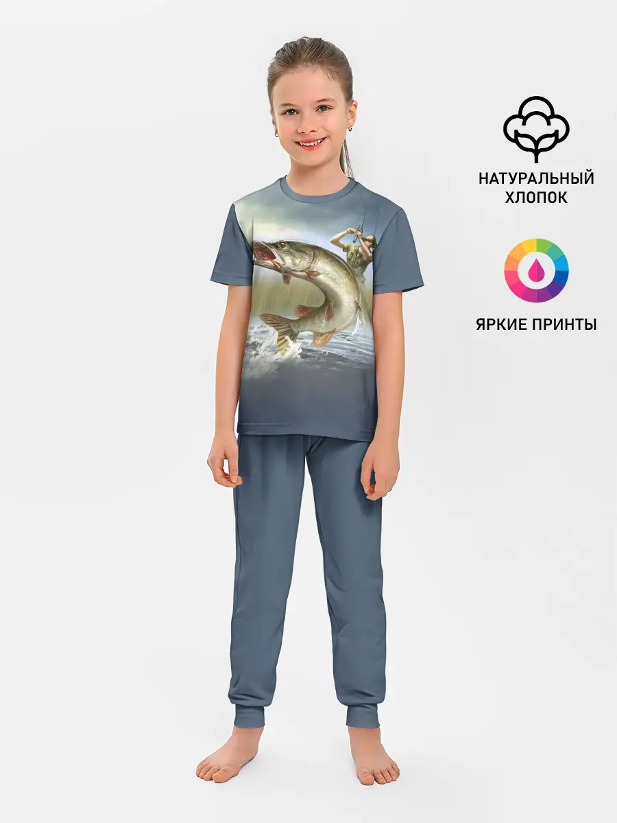 Детская пижама с брюками / Щука