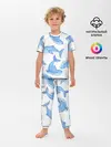 Детская пижама с брюками / Косяк китов