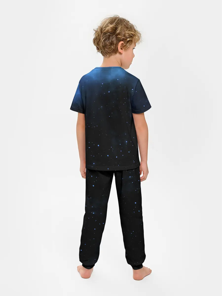 Детская пижама с брюками / Космический кот