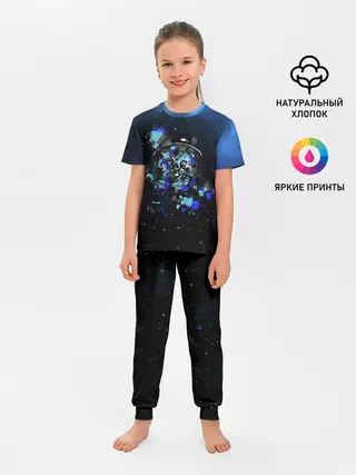 Детская пижама с брюками / Космический кот