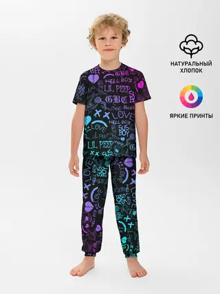 Детская пижама с брюками / LIL PEEP NEON | ЛИЛ ПИП НЕОН