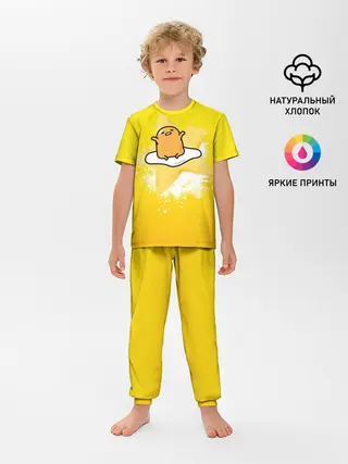 Детская пижама с брюками / желток аниме
