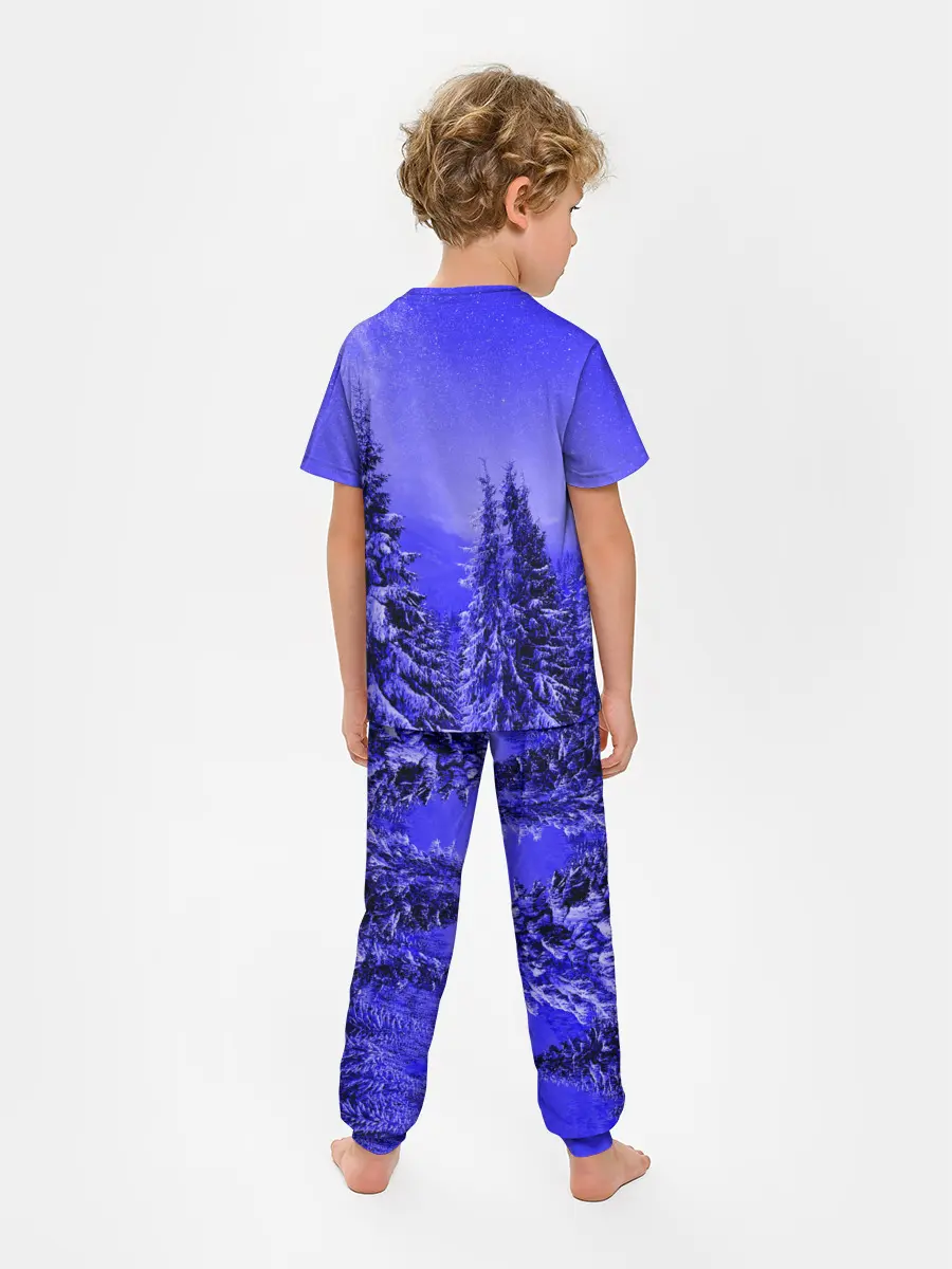 Детская пижама с брюками / Зимний лес