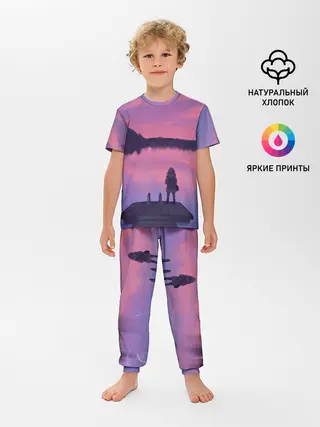 Детская пижама с брюками / Закат Солнце