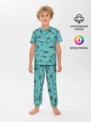 Детская пижама с брюками / Лохнесский камуфляж