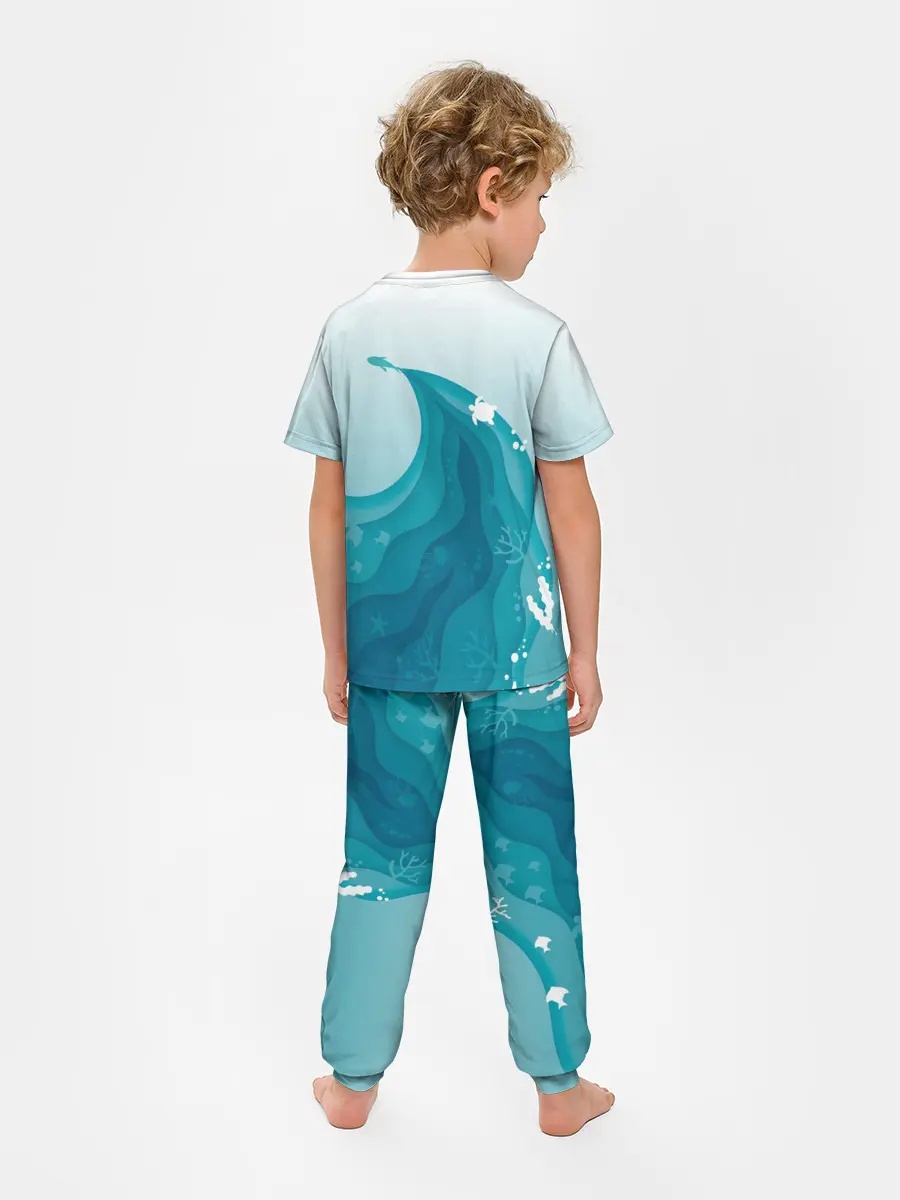 Детская пижама с брюками / Морские жители