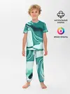 Детская пижама с брюками / красочный зелёный развод