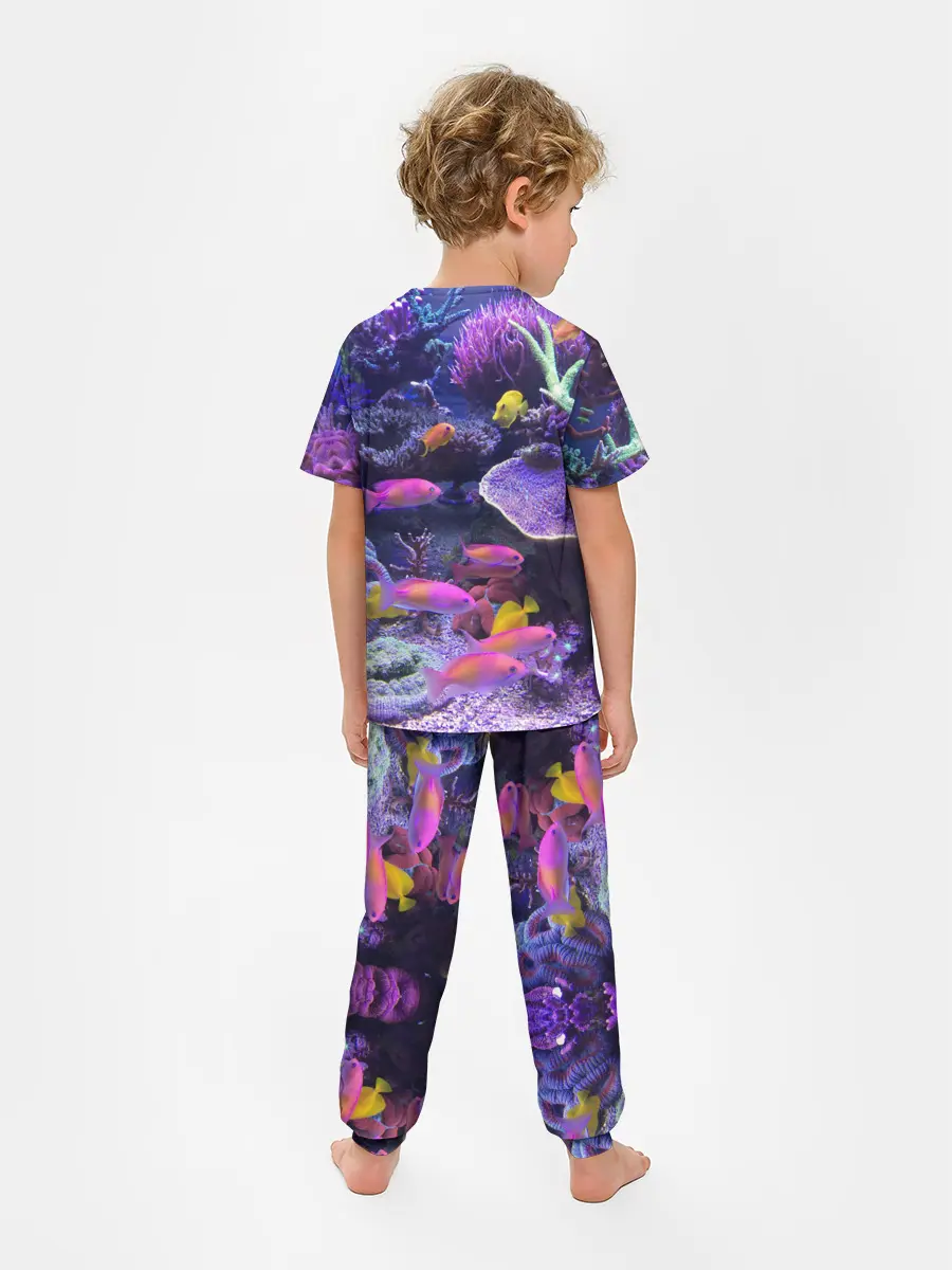 Детская пижама с брюками / Коралловые рыбки