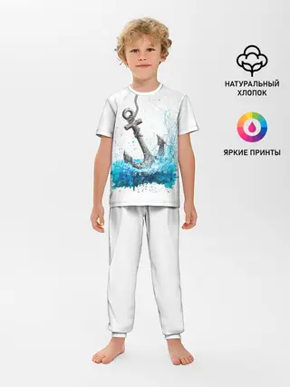 Детская пижама с брюками / Якорь На Холсте