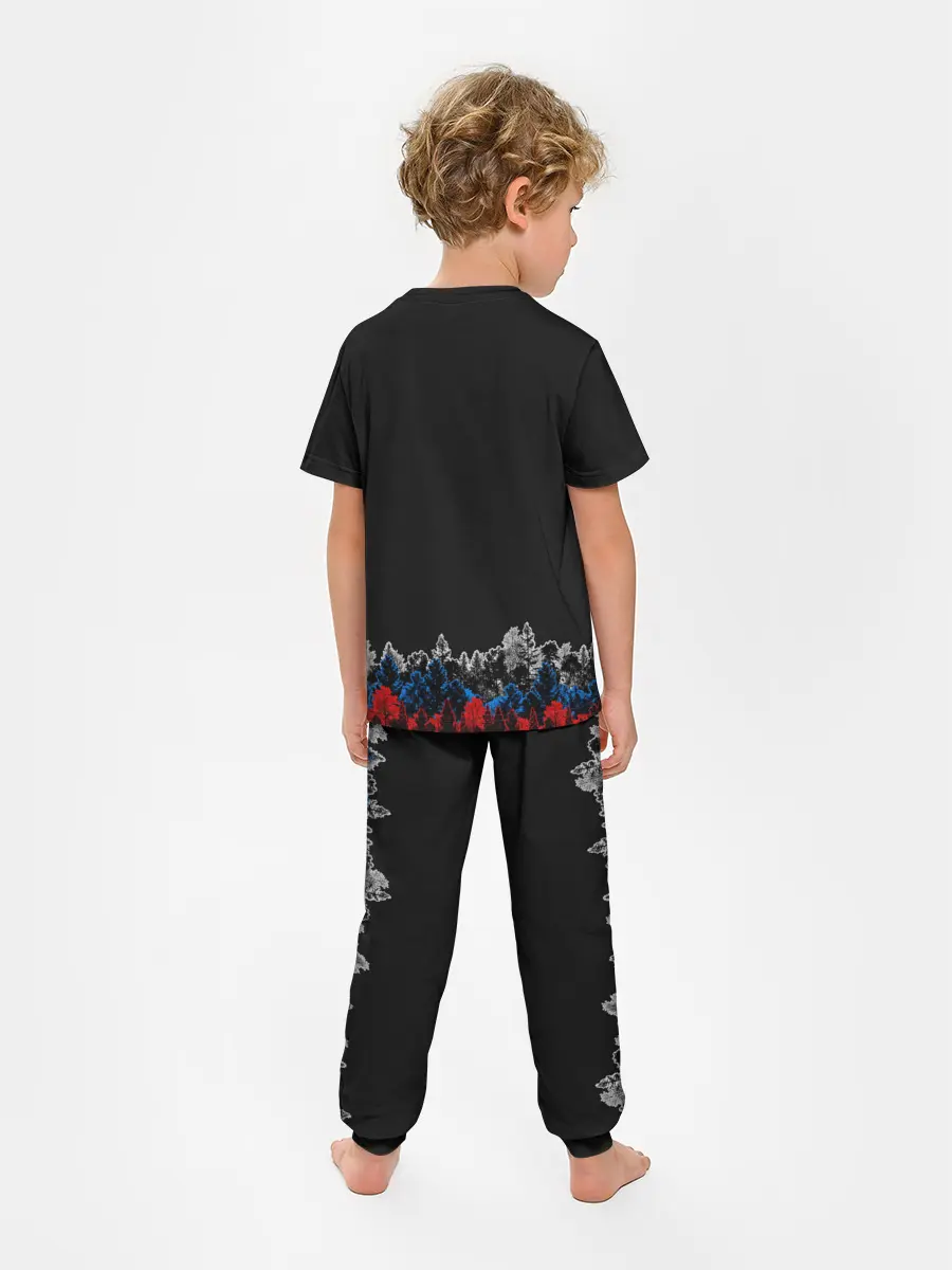 Детская пижама с брюками / Флаг из леса