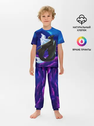 Детская пижама с брюками / Как приручить дракона