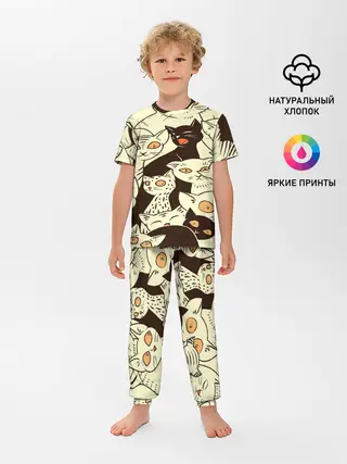 Детская пижама с брюками / КОТЯТА ПАТТЕРН