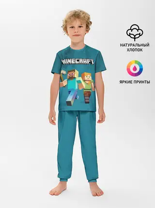 Детская пижама с брюками / Minecraft