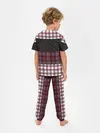 Детская пижама с брюками / Комбинированный красно-серый