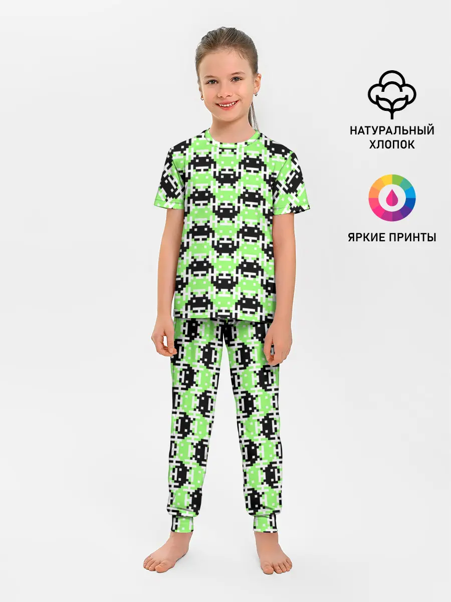 Детская пижама с брюками / Space Invaders | Old game