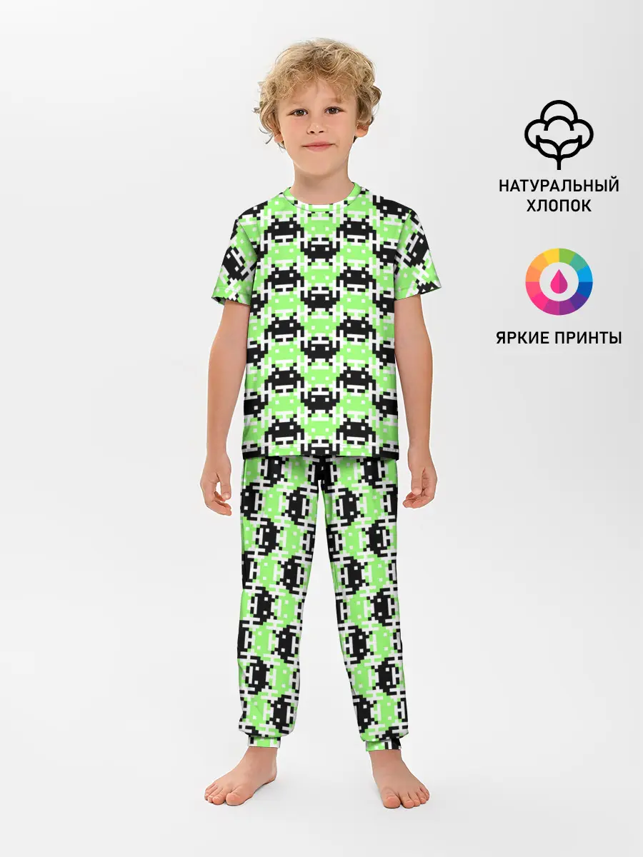 Детская пижама с брюками / Space Invaders | Old game