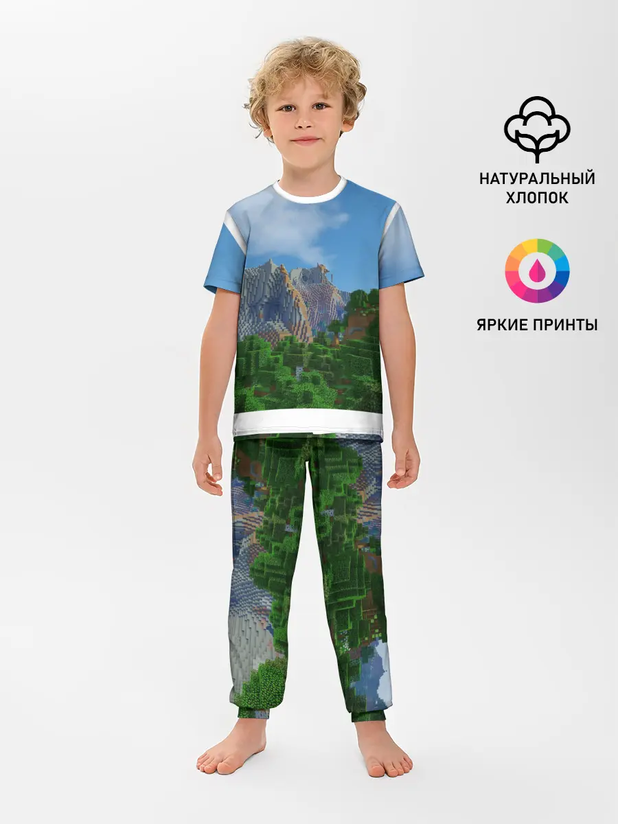 Детская пижама с брюками / Minecraft