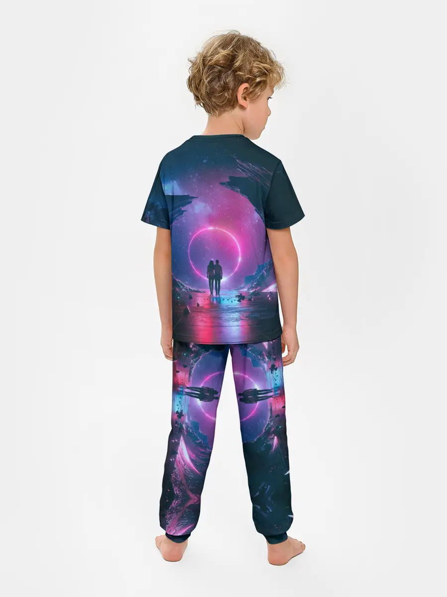 Детская пижама с брюками / Любовь в космосе