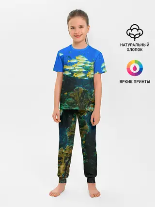 Детская пижама с брюками / Коралловые рыбки