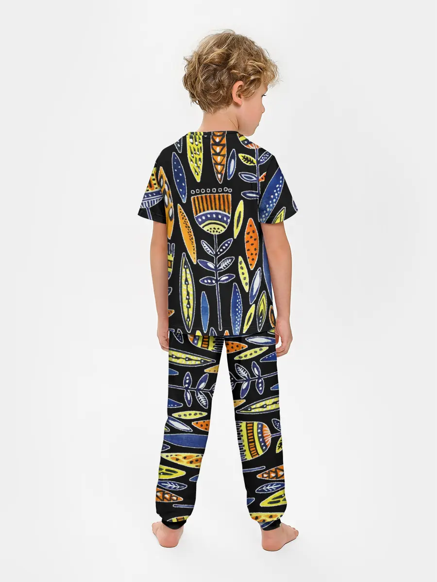 Детская пижама с брюками / вечные цветы фараона
