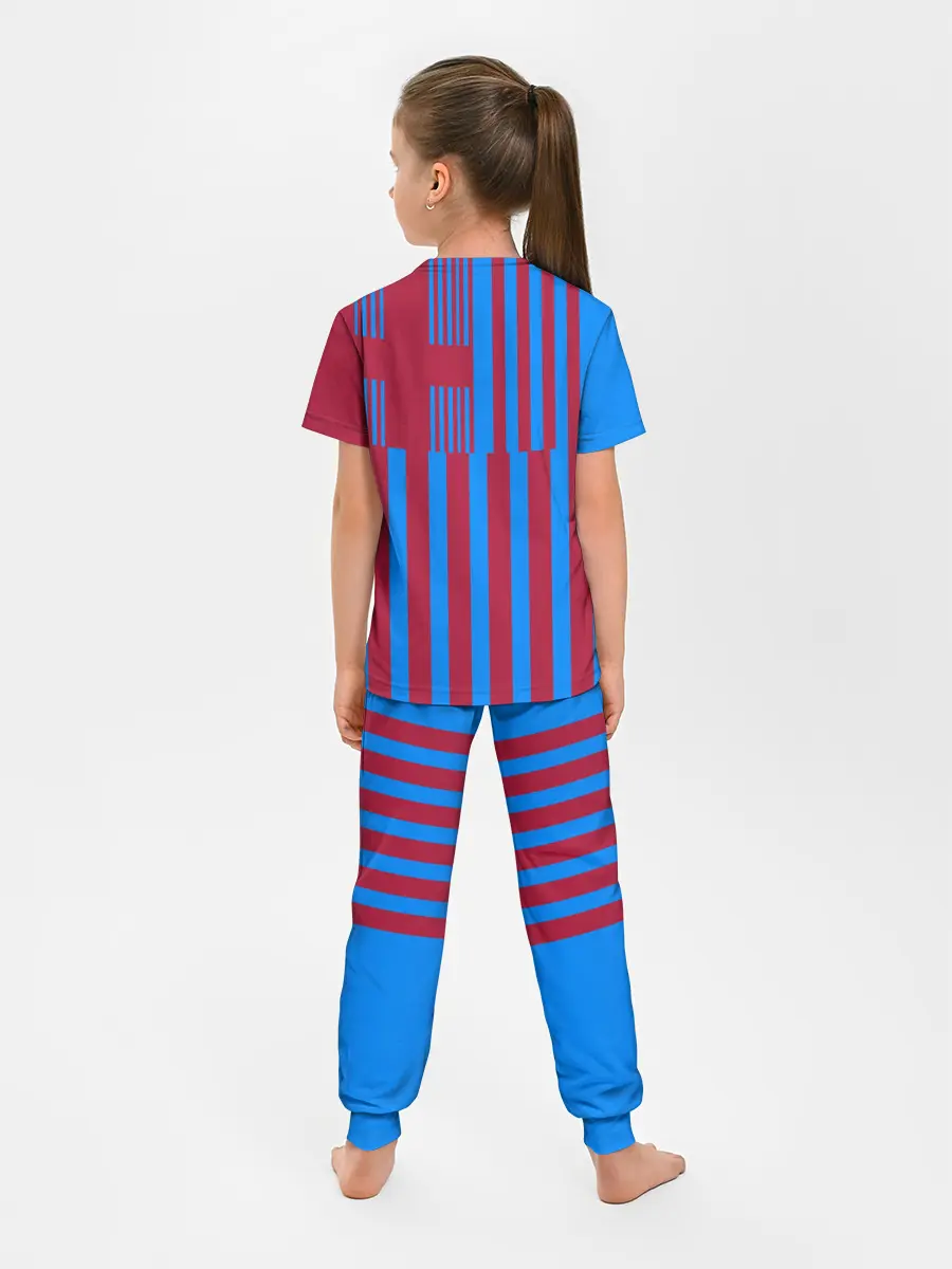 Детская пижама с брюками / Домашняя форма ФК «Барселона»
