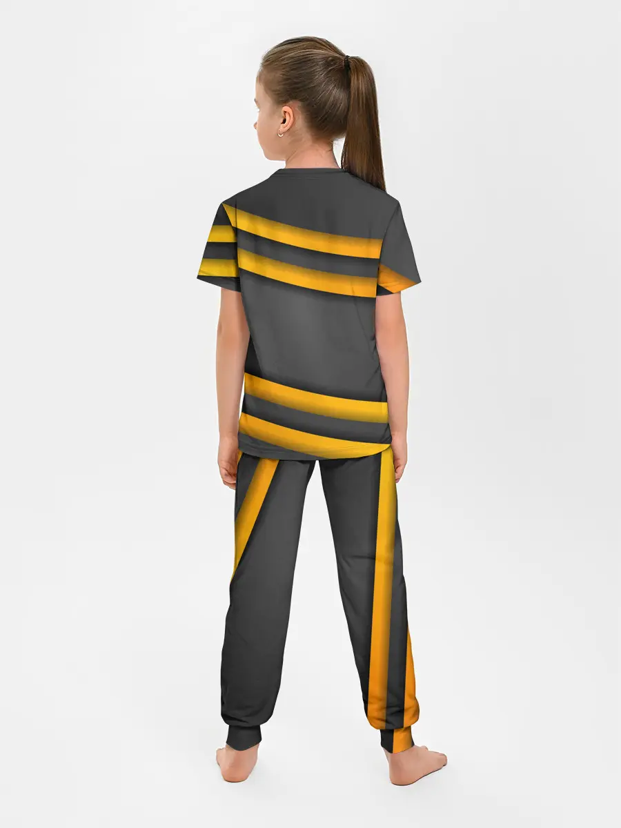Детская пижама с брюками / Желтые полосы