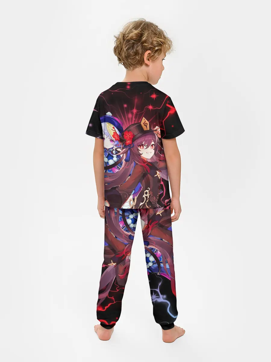 Детская пижама с брюками / Ху Тао и Ци Ци, Genshin Impact