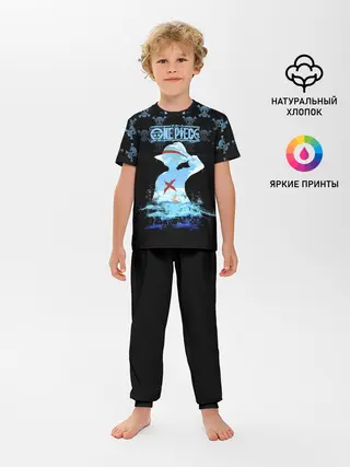 Детская пижама с брюками / Луффи | Пираты Соломенной Шляпы