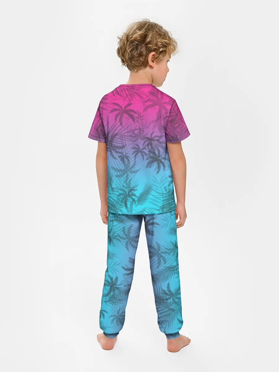 Детская пижама с брюками / РЕТРО ПАЛЬМЫ