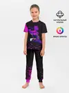 Детская пижама с брюками / Дзётаро указывает фиолетовые брызги