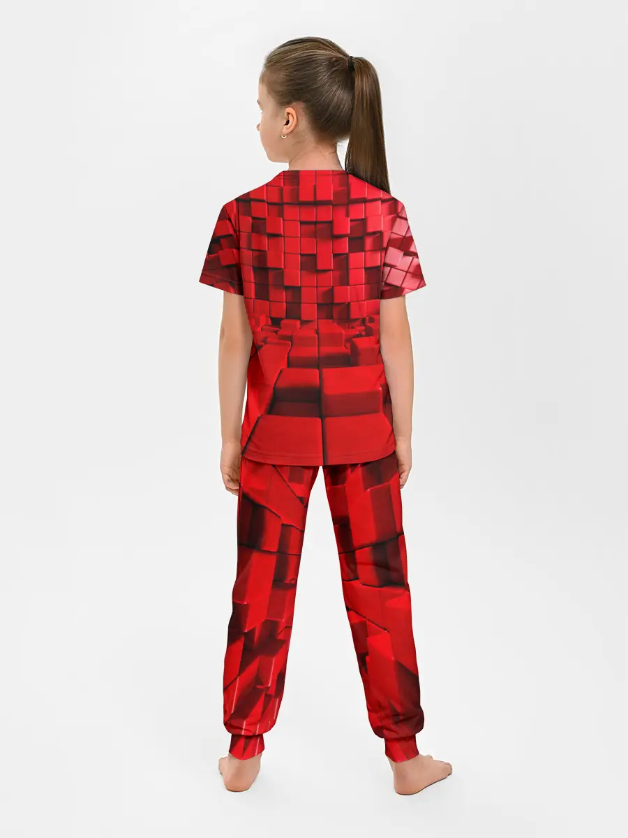 Детская пижама с брюками / 3D кубики
