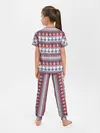 Детская пижама с брюками / Этнический красно-синий узор