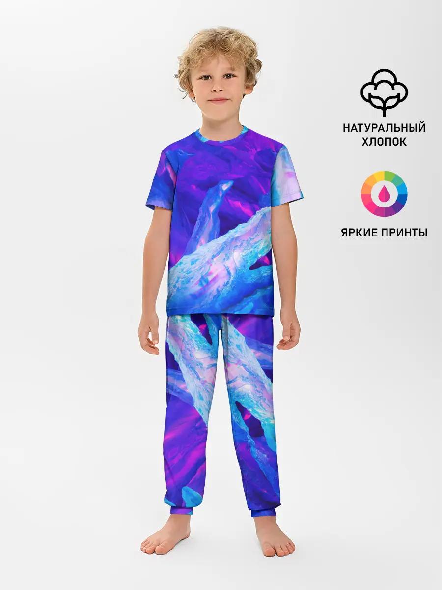 Детская пижама с брюками / ЛЕДЯНОЙ НЕОН