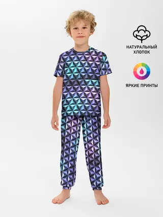 Детская пижама с брюками / НЕОНОВАЯ СТАЛЬ