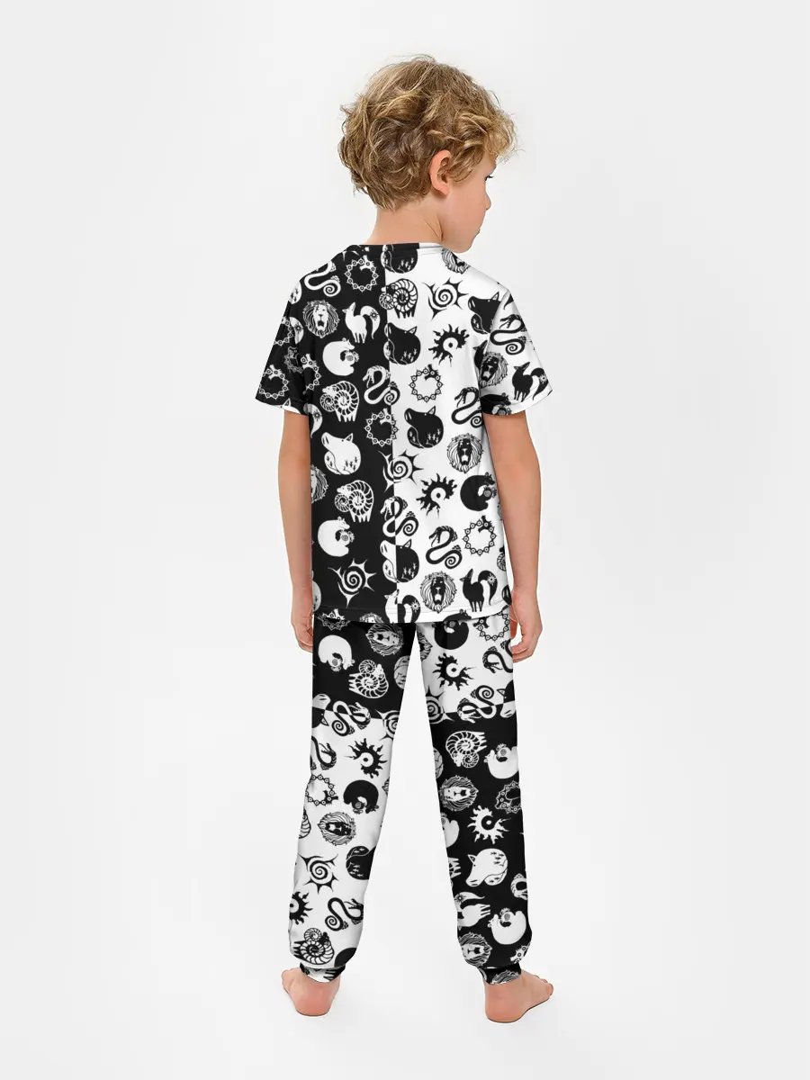 Детская пижама с брюками / ЭМБЛЕМЫ 7 СМЕРТНЫХ ГРЕХОВ
