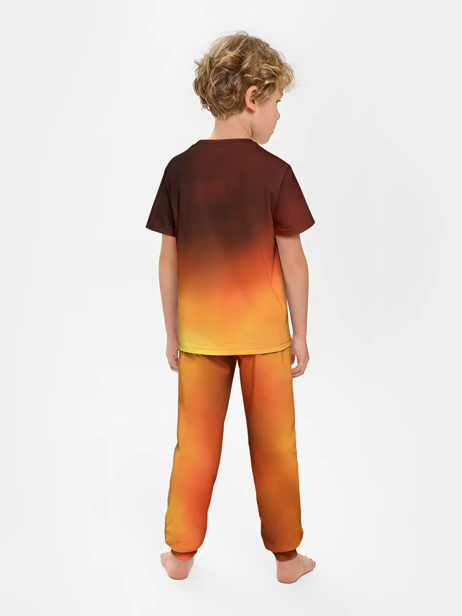 Детская пижама с брюками / Сайтама в огне One Punch-Man