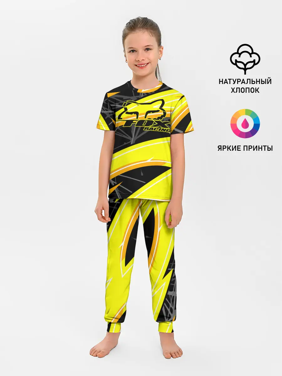 Детская пижама с брюками / Форма для мотокросса FOX
