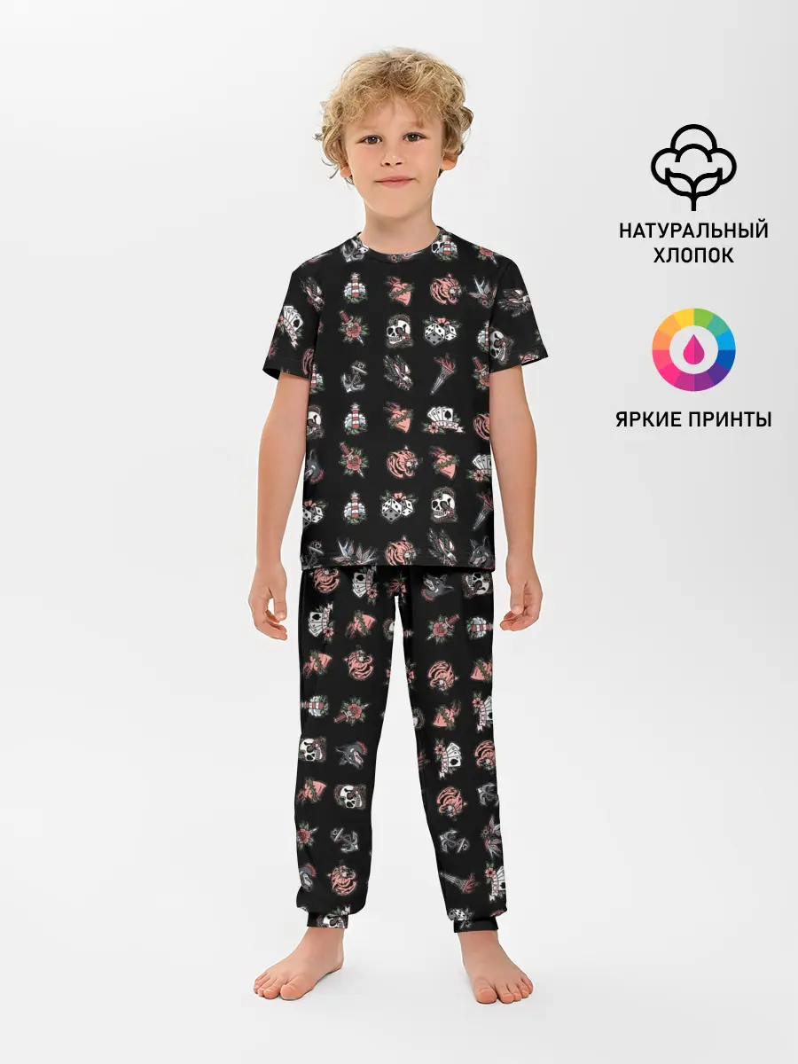 Детская пижама с брюками / Уличные эмблемы