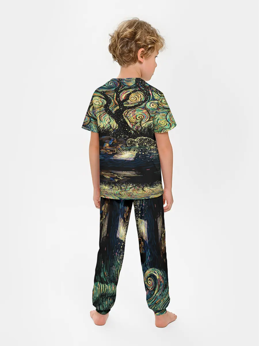 Детская пижама с брюками / НОЧЬ В ЛЕСУ