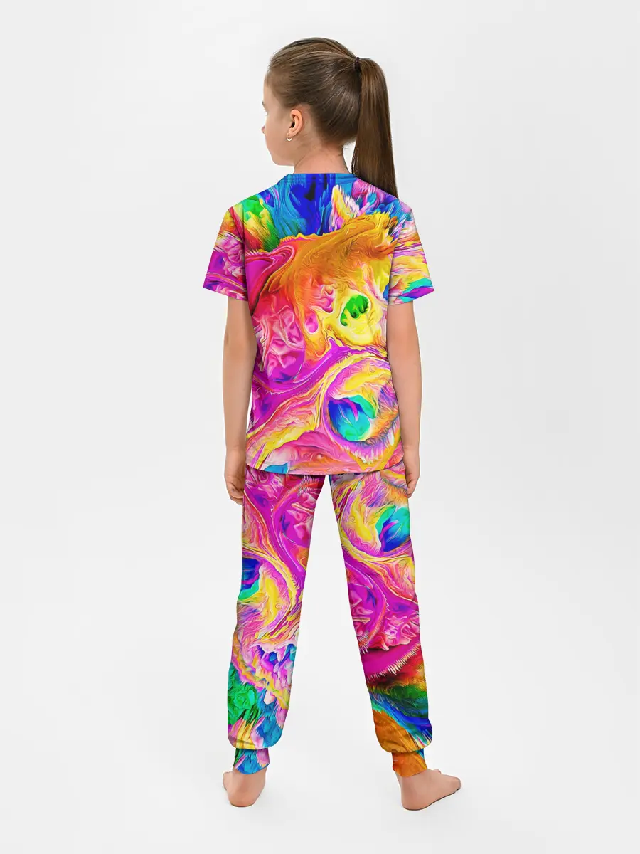 Детская пижама с брюками / TIE DYE | ЯРКИЕ КРАСКИ