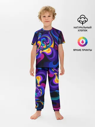 Детская пижама с брюками / Абстрактный Узор