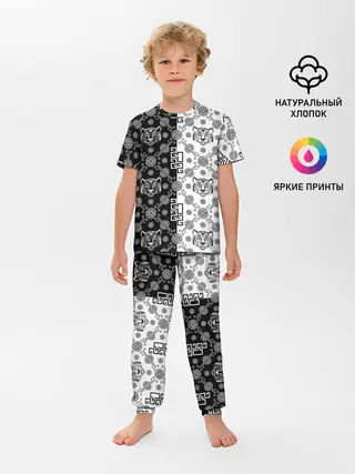 Детская пижама с брюками / Тигры в китайском стиле