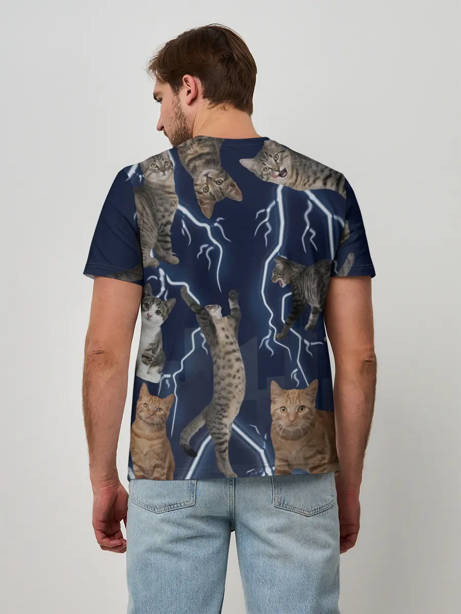 Мужская базовая футболка / Коты