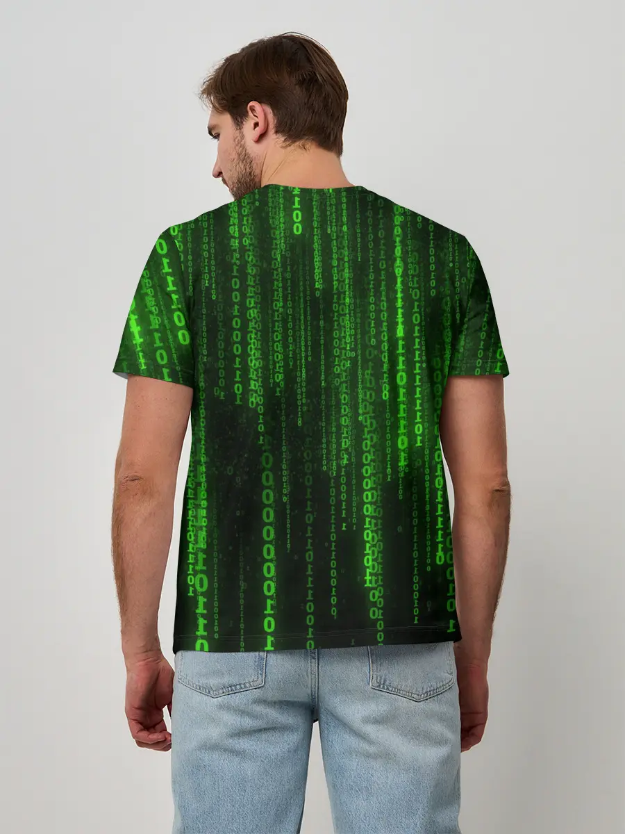 Мужская базовая футболка / Двоичный код